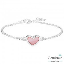 Zilveren kinderarmbandje hartje