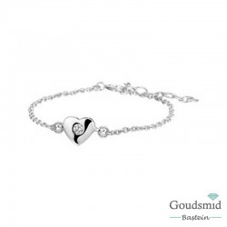 Zilveren kinderarmbandje hartje