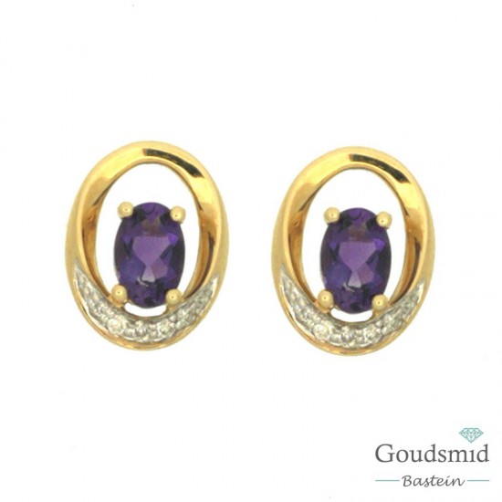 Geelgouden oorknoppen 14karaat