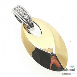 Bernstein hanger 14karaat bicolor briljant 194.406.20