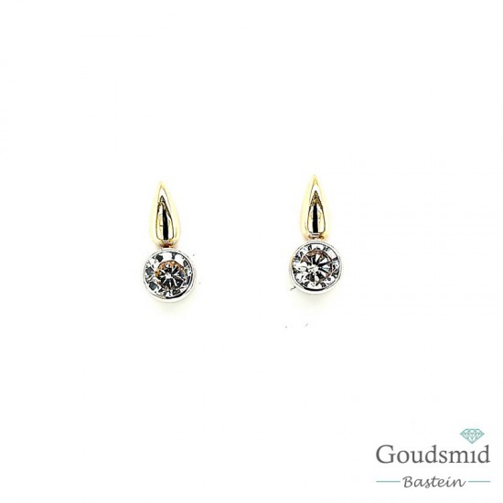 Joy & Julia oorstekers 14 karaat bicolor zirkonia 259.326.00