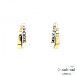 Bernstein oorstekers 14 karaat bicolor zirkonia 259.388.00