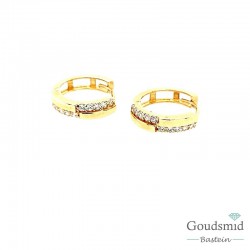 Joy & Julia 14 karaat geelgouden creolen zirkonia 295.100.00