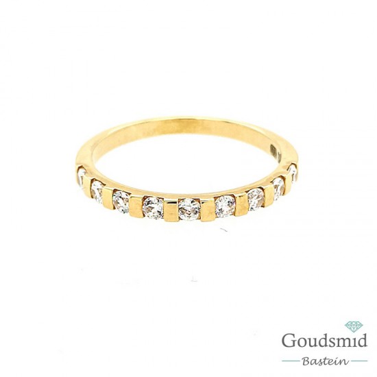 Joy & Julia 14 karaat geelgouden ring zirkonia 299.102.06