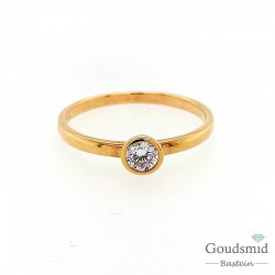 Joy & Julia 14 karaat rosegouden ring zirkonia rond 299.300.06