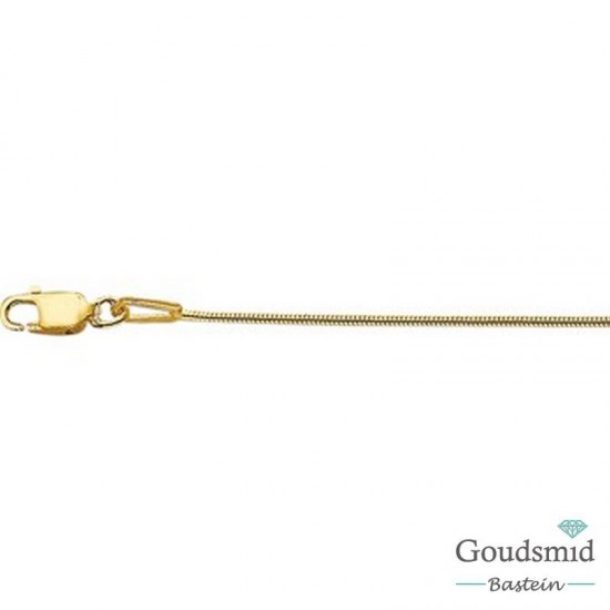 Geelgouden collier slang 1mm 45cm