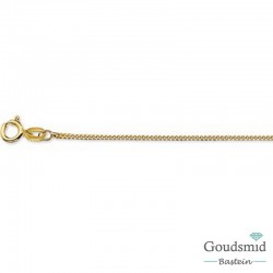 Gouden collier 1,0mm gourmet, 50cm