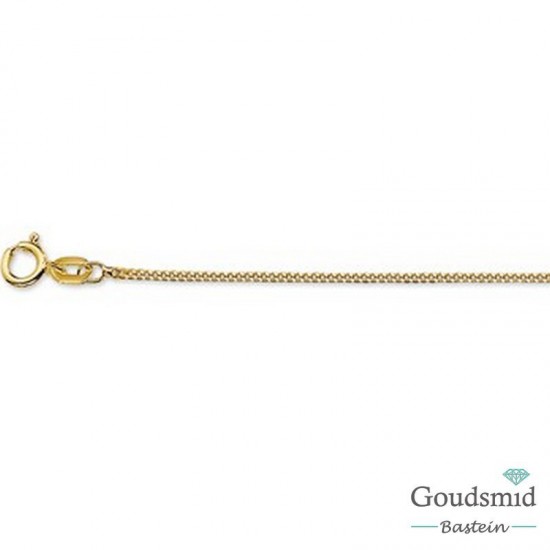 Gouden collier 1,0mm gourmet, 50cm