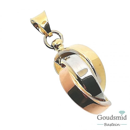 Gouden hanger 14 karaat tricolor 5512