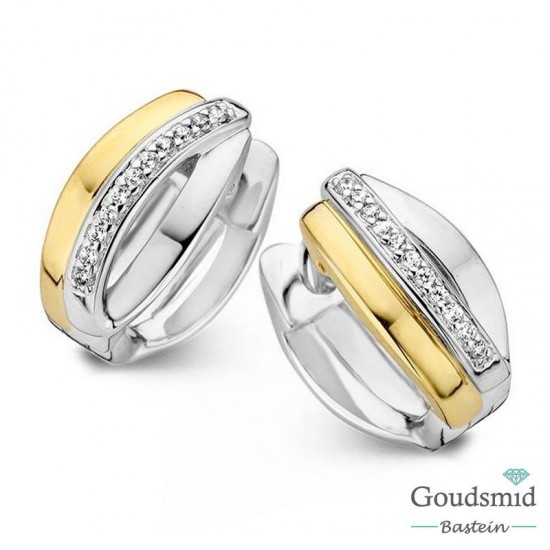 Rosa di Luca zilveren creolen zirkonia 625.443